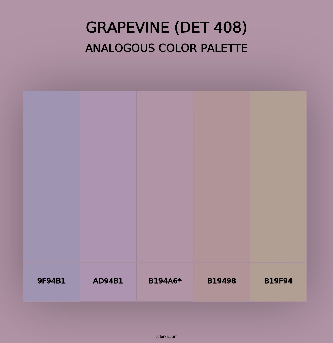 Grapevine (DET 408) - Analogous Color Palette