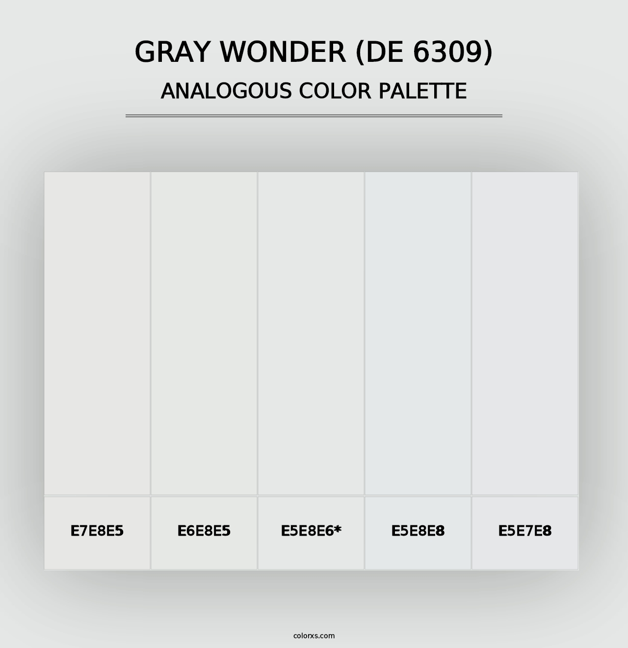 Gray Wonder (DE 6309) - Analogous Color Palette