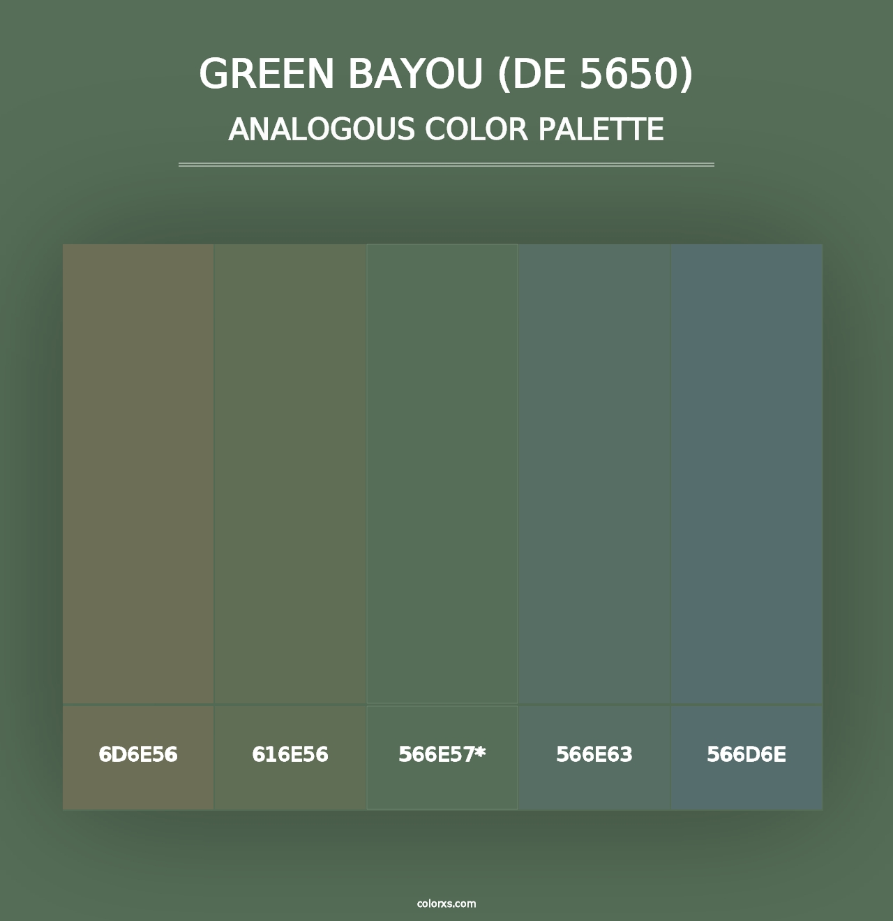 Green Bayou (DE 5650) - Analogous Color Palette