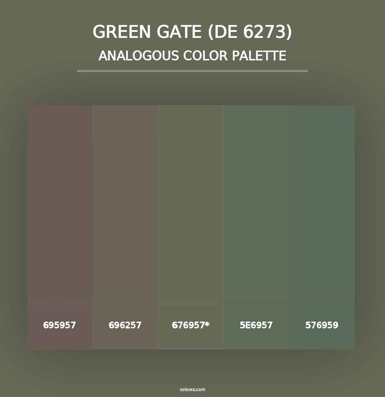 Green Gate (DE 6273) - Analogous Color Palette