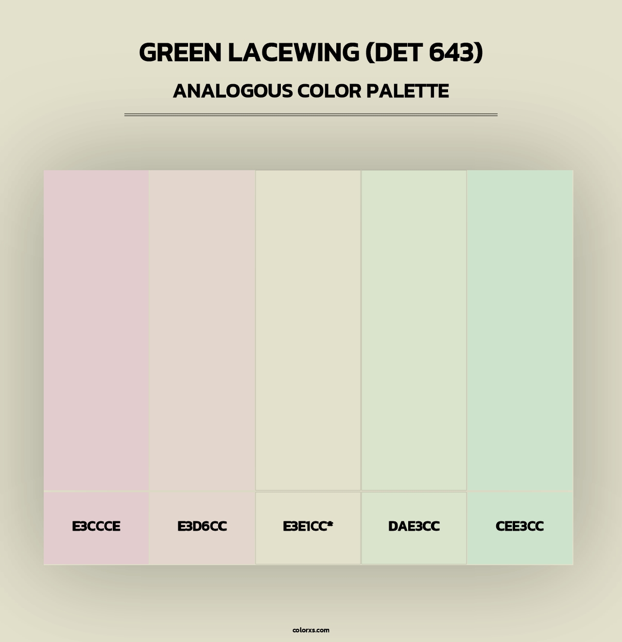 Green Lacewing (DET 643) - Analogous Color Palette