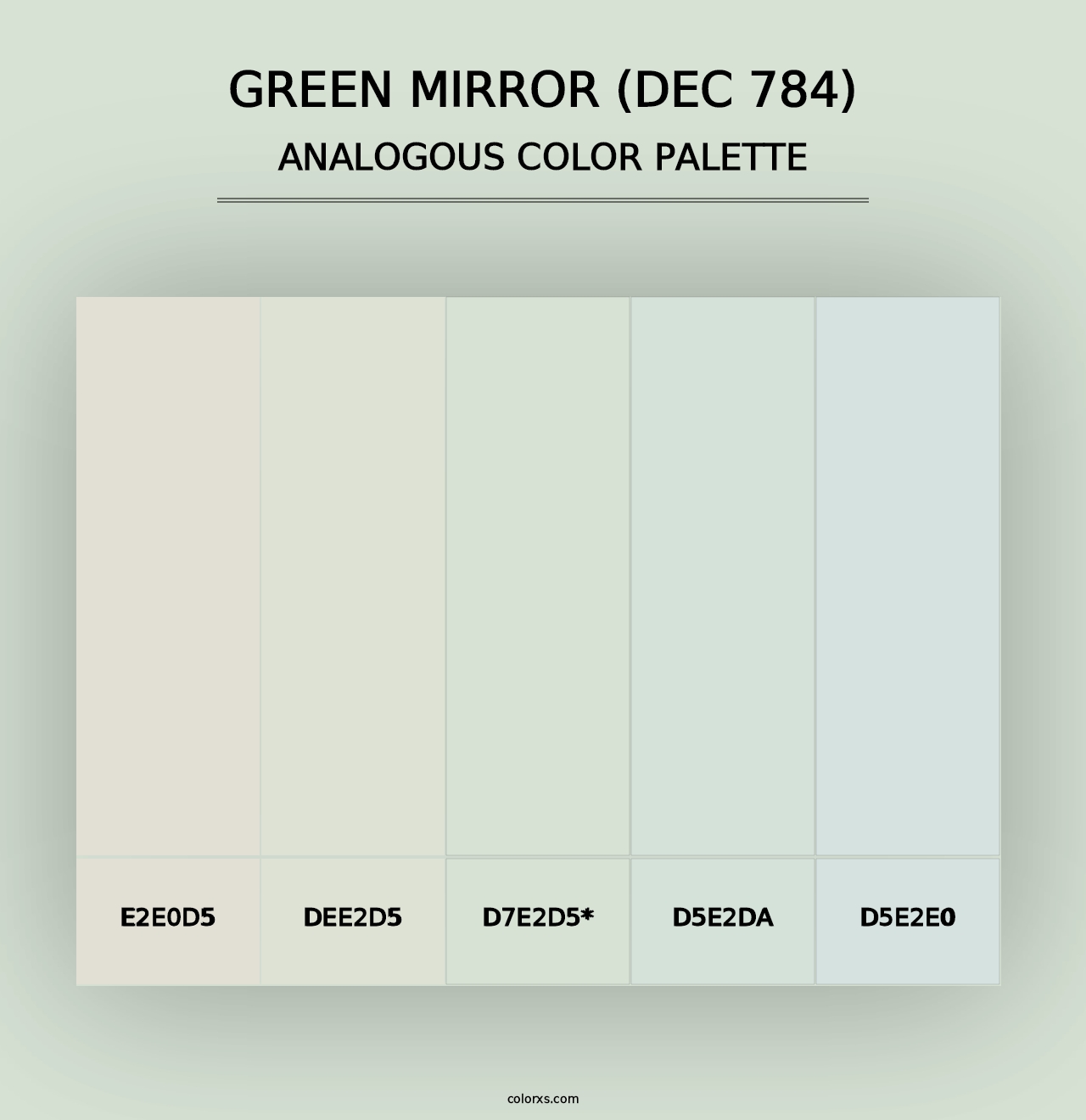 Green Mirror (DEC 784) - Analogous Color Palette