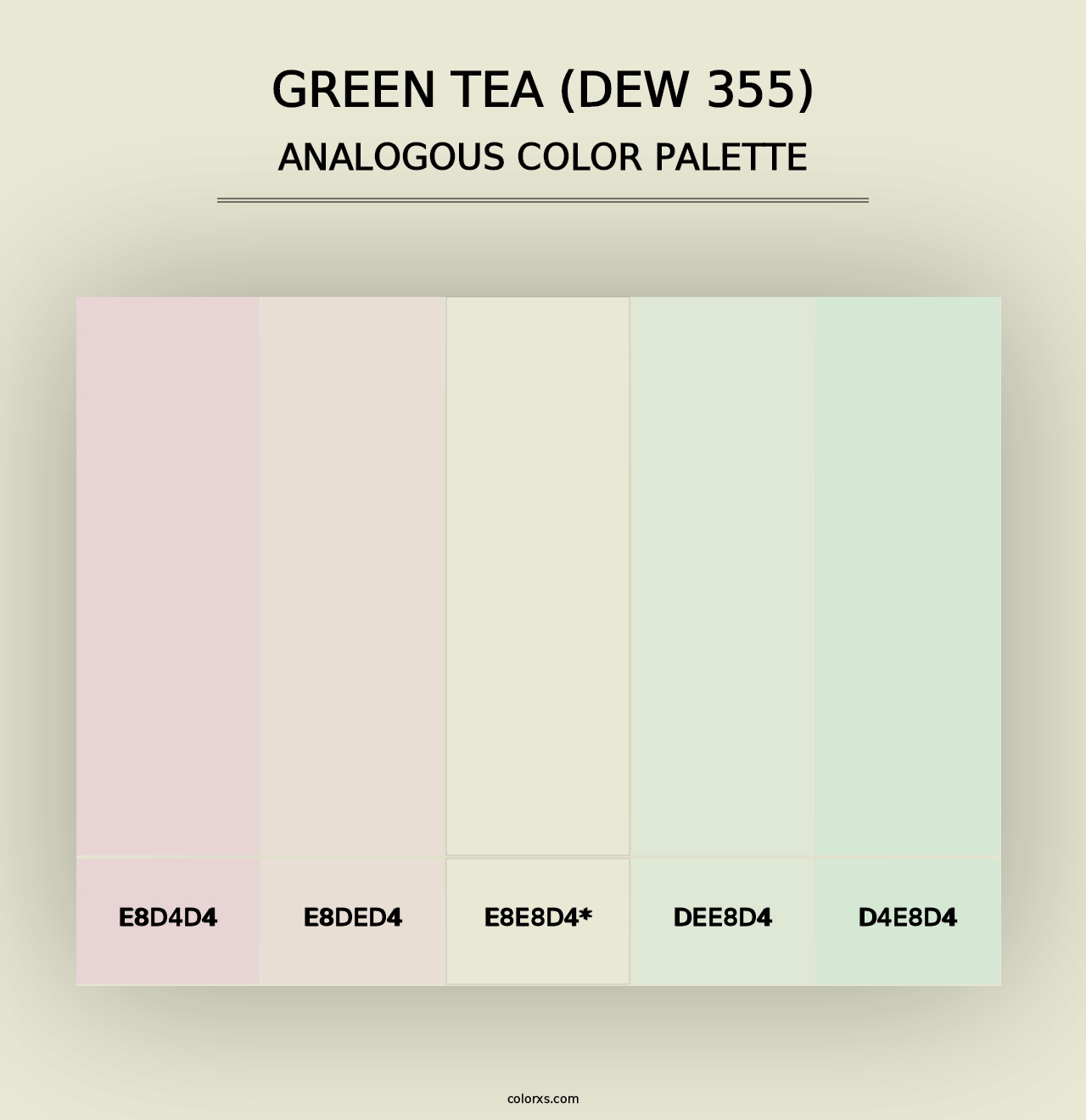 Green Tea (DEW 355) - Analogous Color Palette