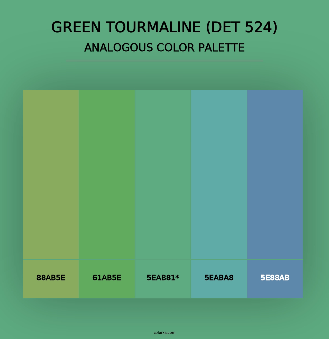 Green Tourmaline (DET 524) - Analogous Color Palette