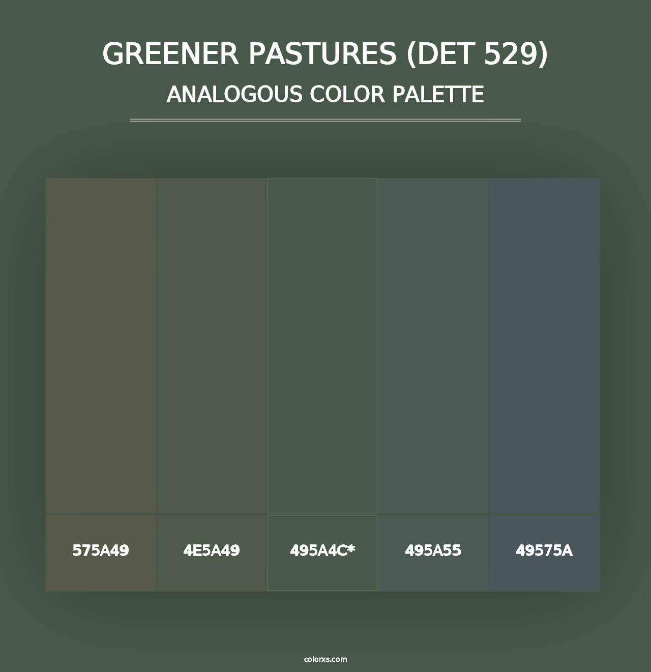 Greener Pastures (DET 529) - Analogous Color Palette