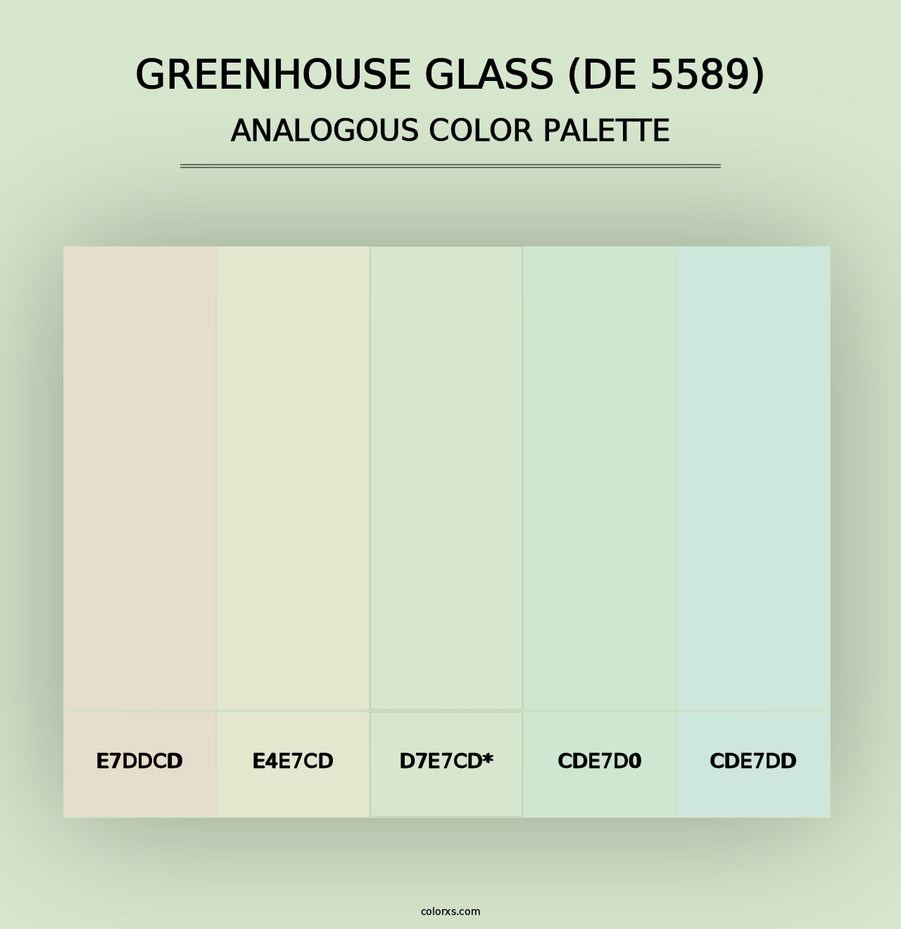 Greenhouse Glass (DE 5589) - Analogous Color Palette