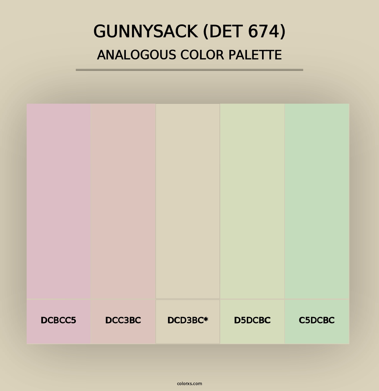 Gunnysack (DET 674) - Analogous Color Palette