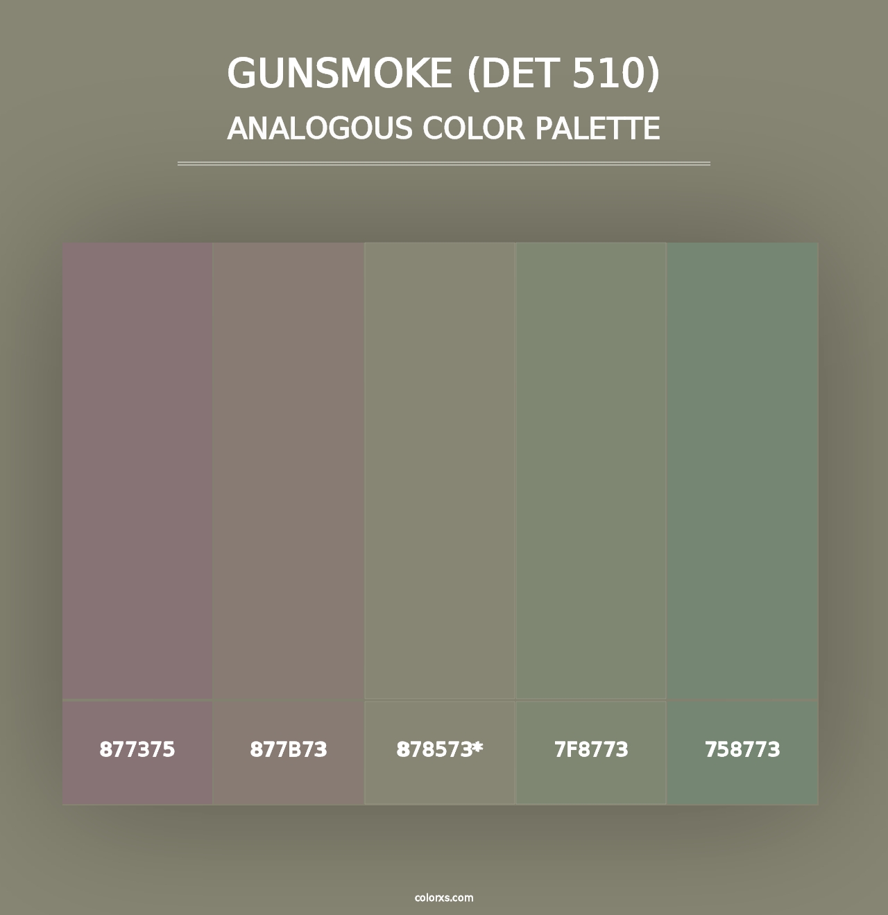 Gunsmoke (DET 510) - Analogous Color Palette