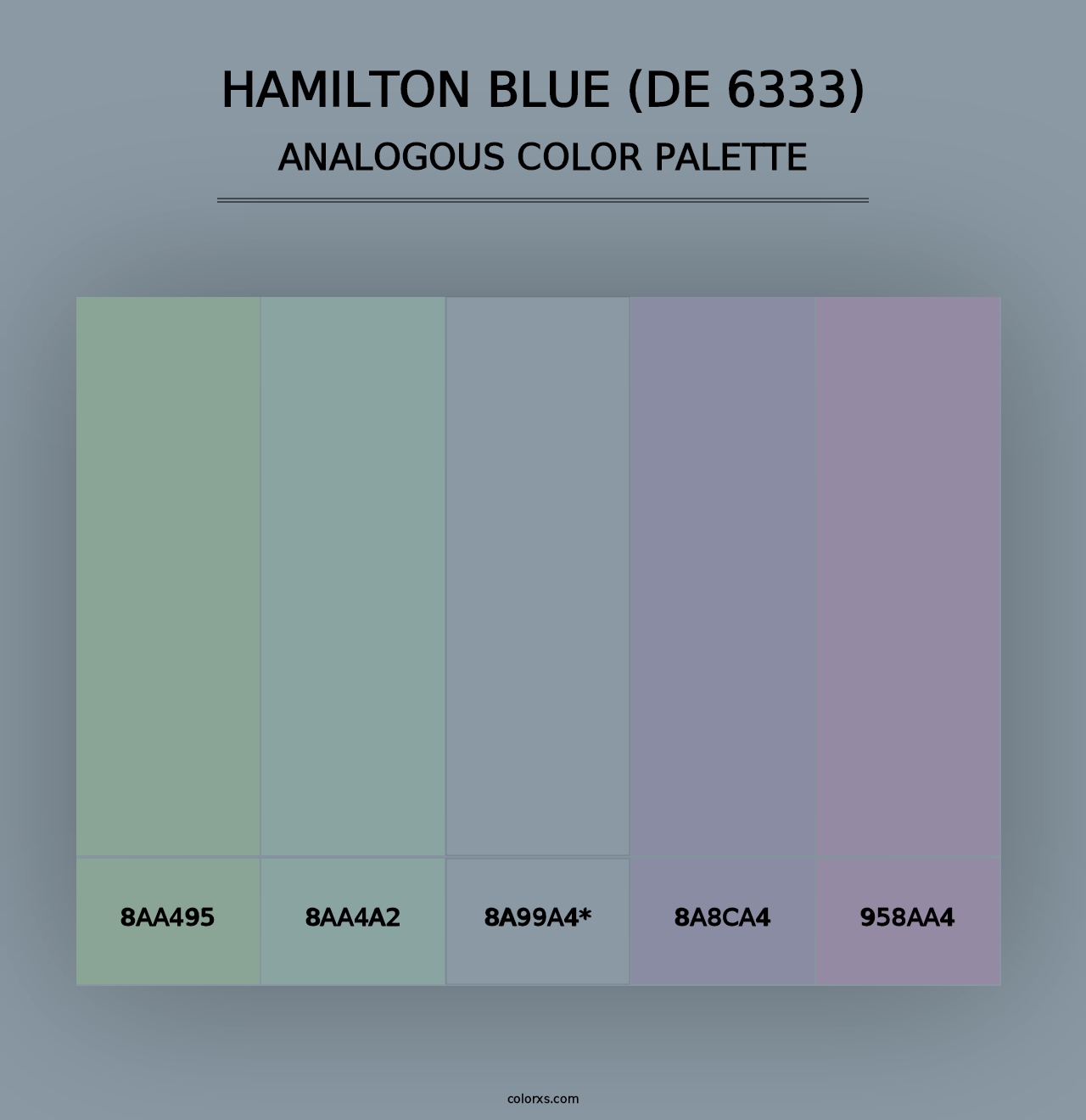 Hamilton Blue (DE 6333) - Analogous Color Palette