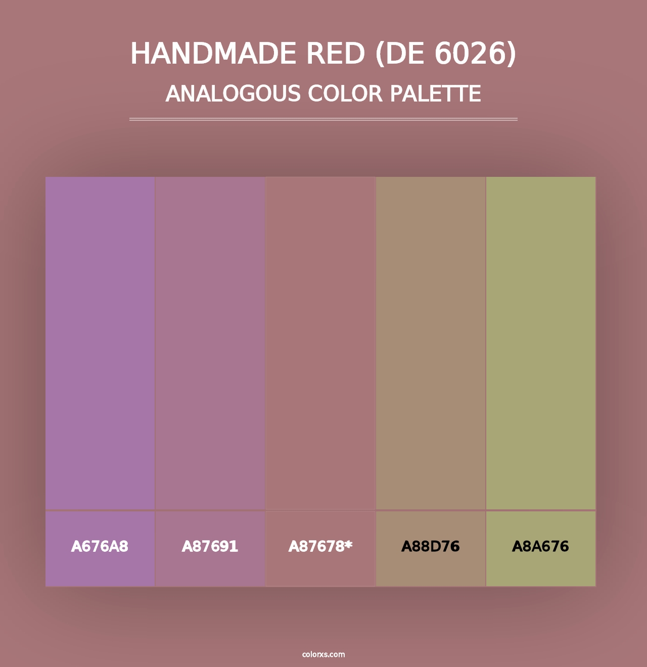 Handmade Red (DE 6026) - Analogous Color Palette