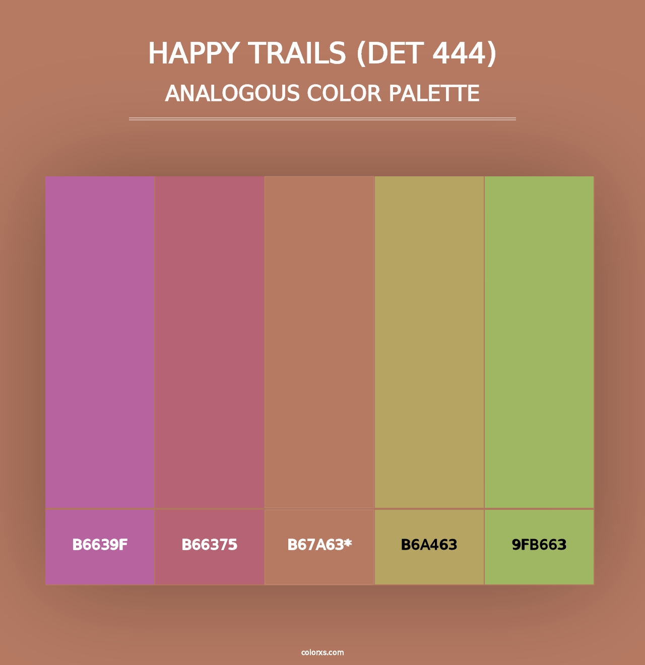 Happy Trails (DET 444) - Analogous Color Palette