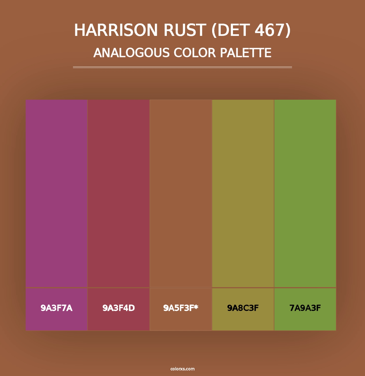 Harrison Rust (DET 467) - Analogous Color Palette