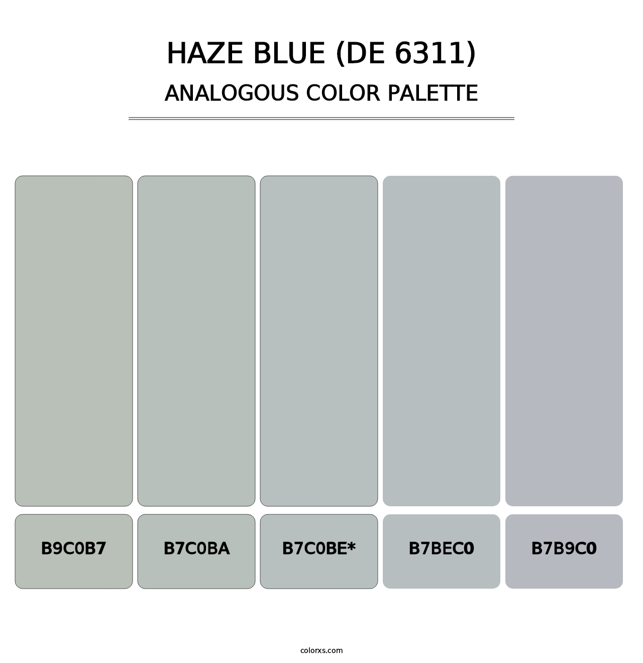 Haze Blue (DE 6311) - Analogous Color Palette