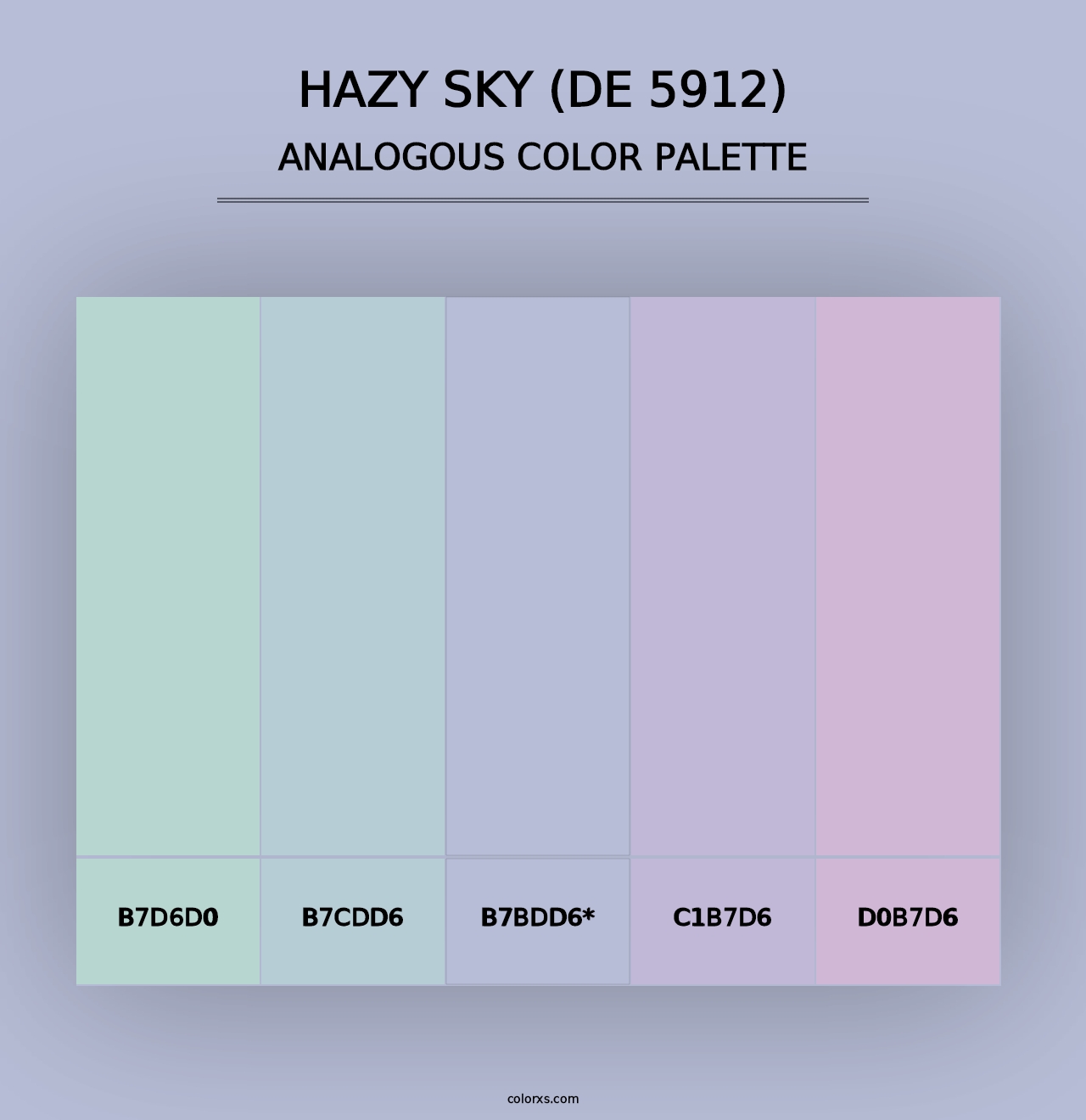 Hazy Sky (DE 5912) - Analogous Color Palette