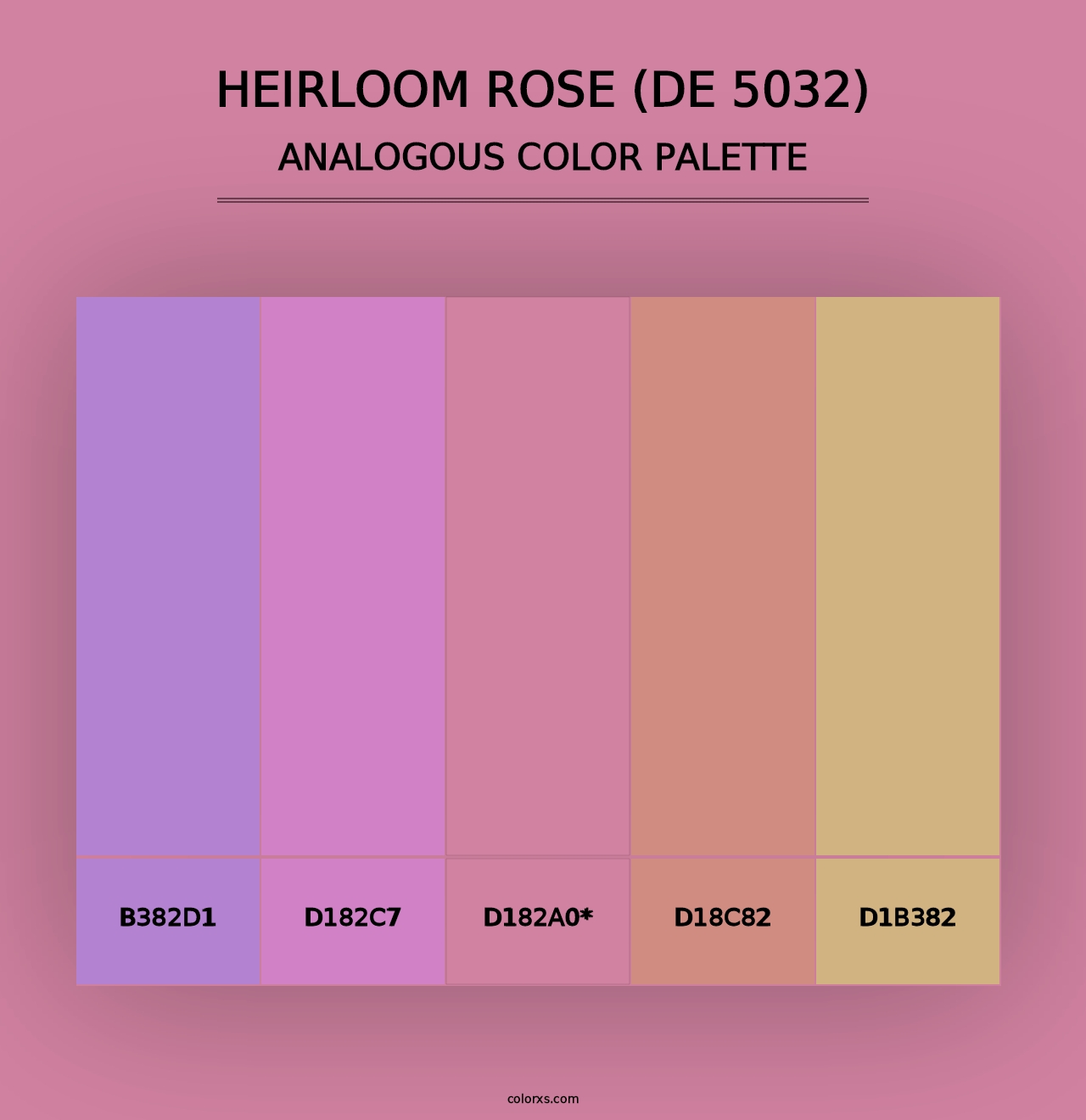 Heirloom Rose (DE 5032) - Analogous Color Palette