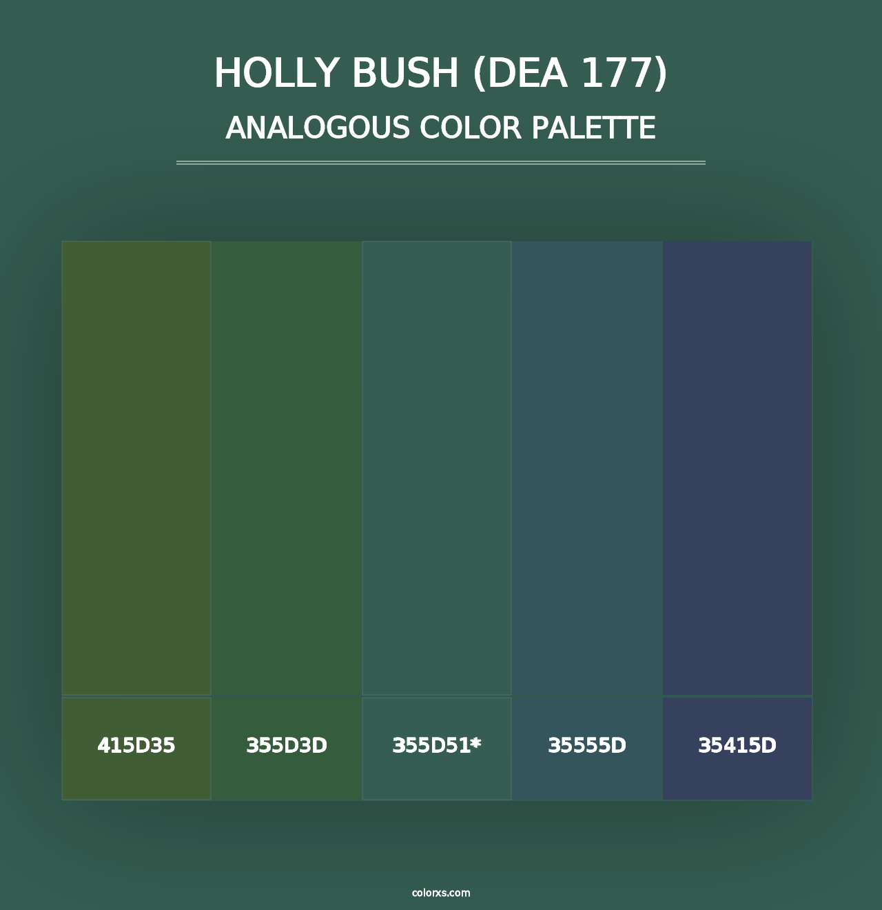 Holly Bush (DEA 177) - Analogous Color Palette