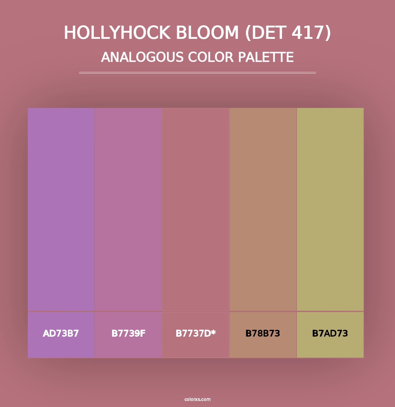 Hollyhock Bloom (DET 417) - Analogous Color Palette