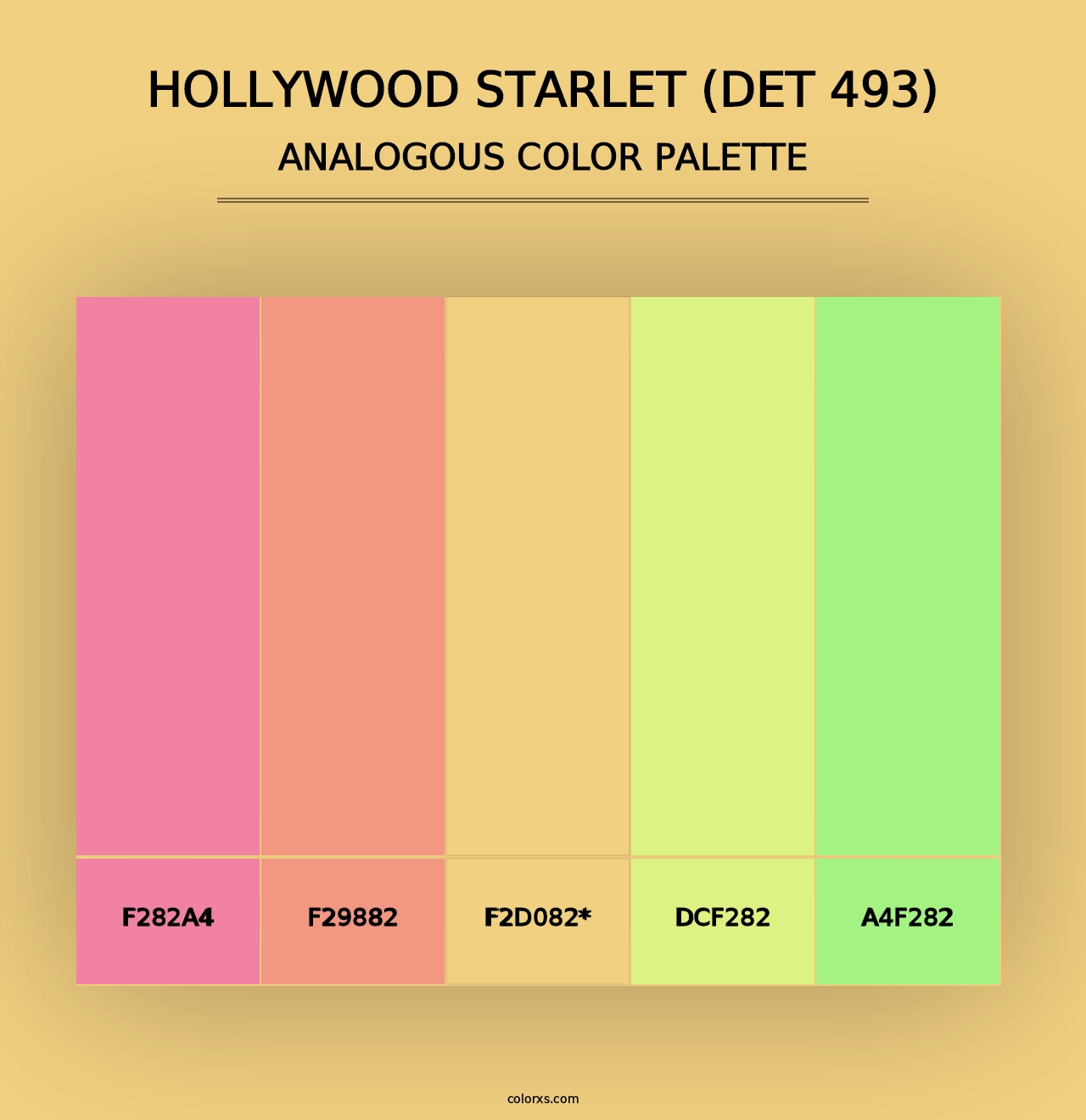 Hollywood Starlet (DET 493) - Analogous Color Palette