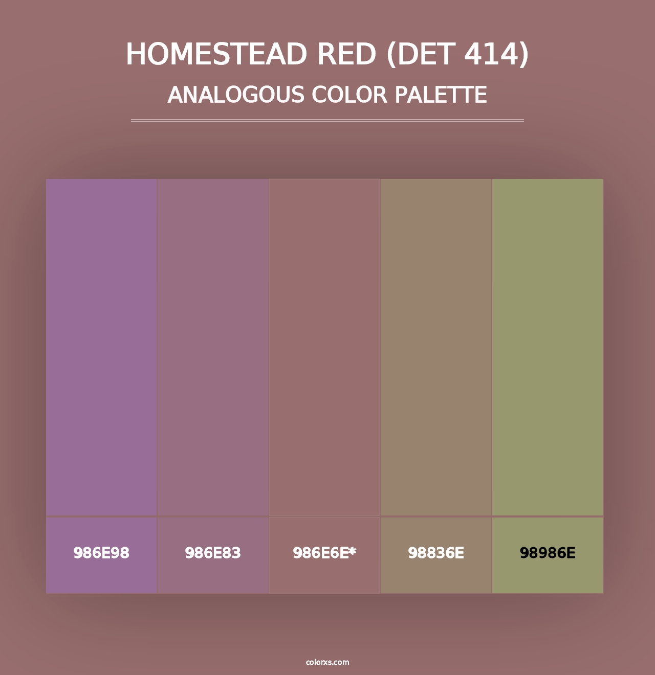 Homestead Red (DET 414) - Analogous Color Palette