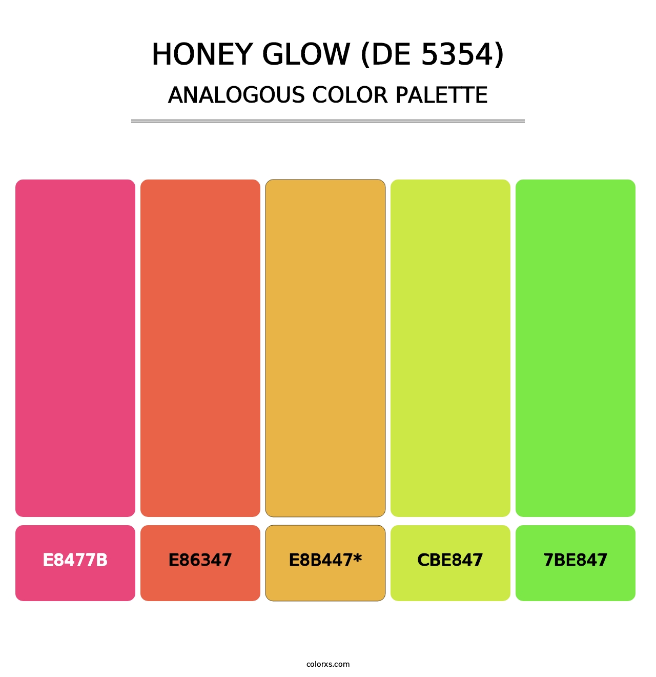 Honey Glow (DE 5354) - Analogous Color Palette