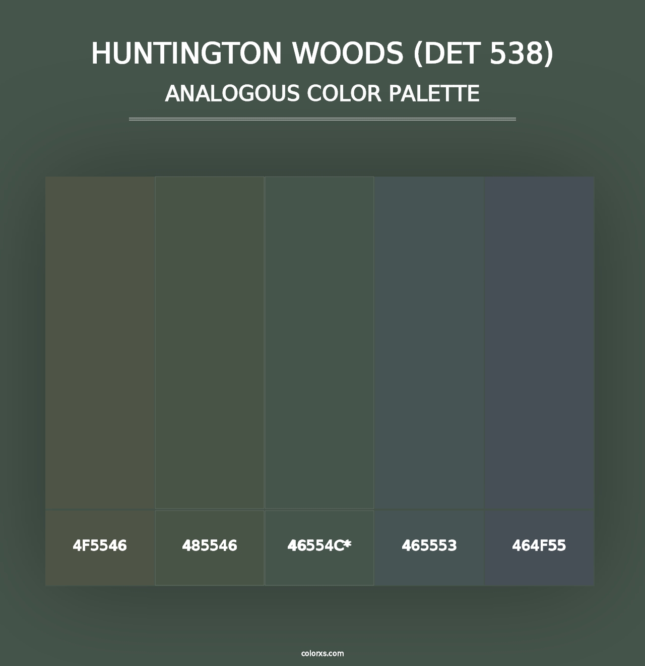 Huntington Woods (DET 538) - Analogous Color Palette