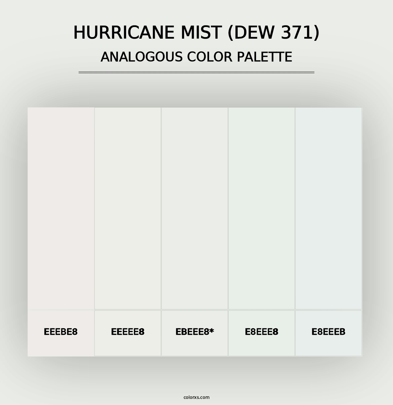 Hurricane Mist (DEW 371) - Analogous Color Palette