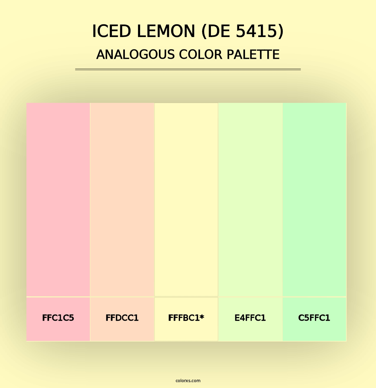 Iced Lemon (DE 5415) - Analogous Color Palette