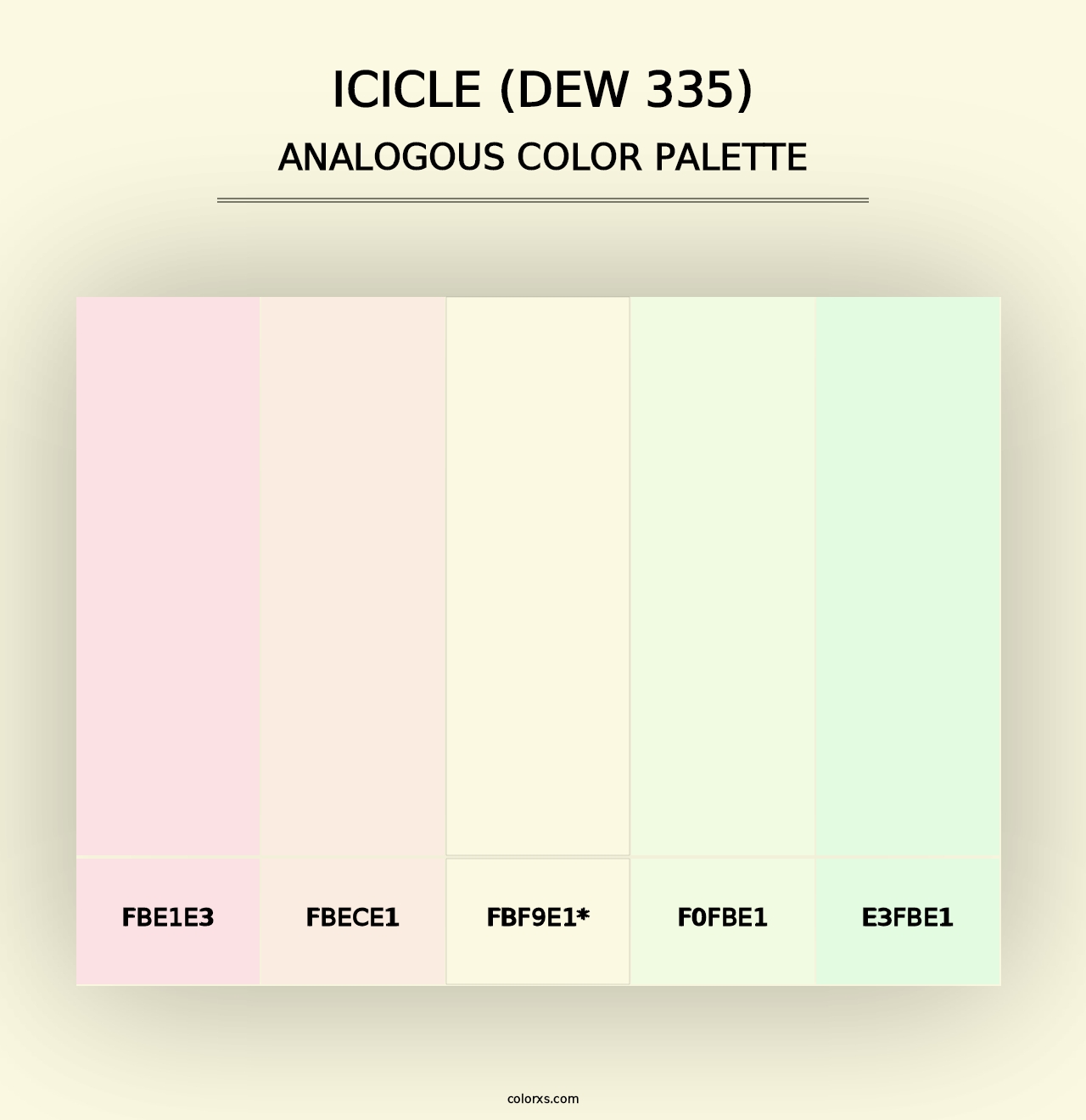 Icicle (DEW 335) - Analogous Color Palette