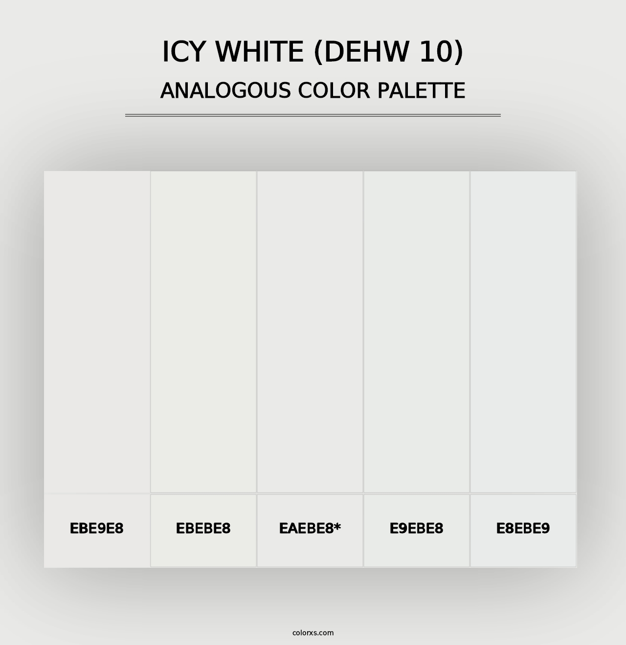 Icy White (DEHW 10) - Analogous Color Palette