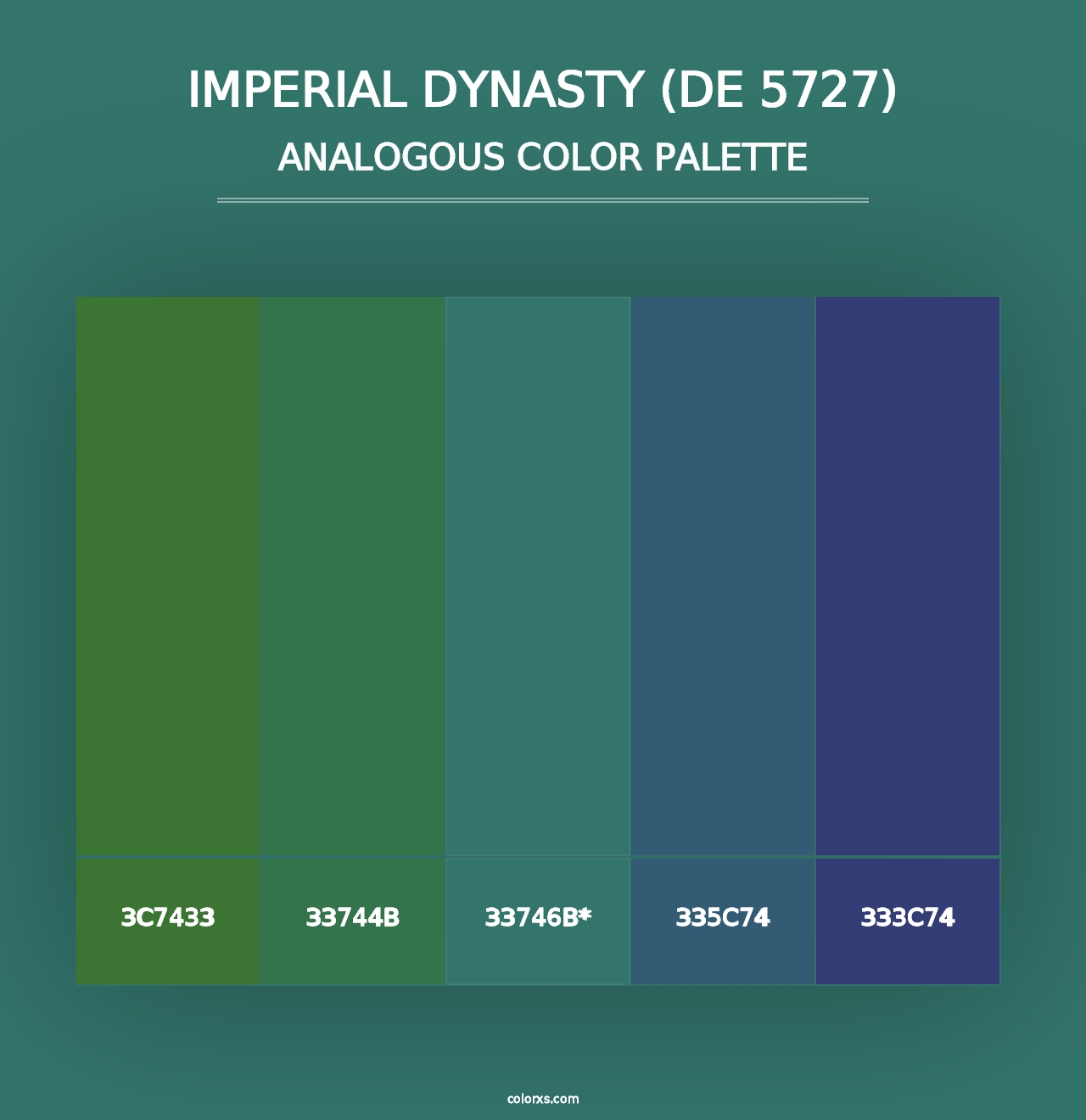 Imperial Dynasty (DE 5727) - Analogous Color Palette