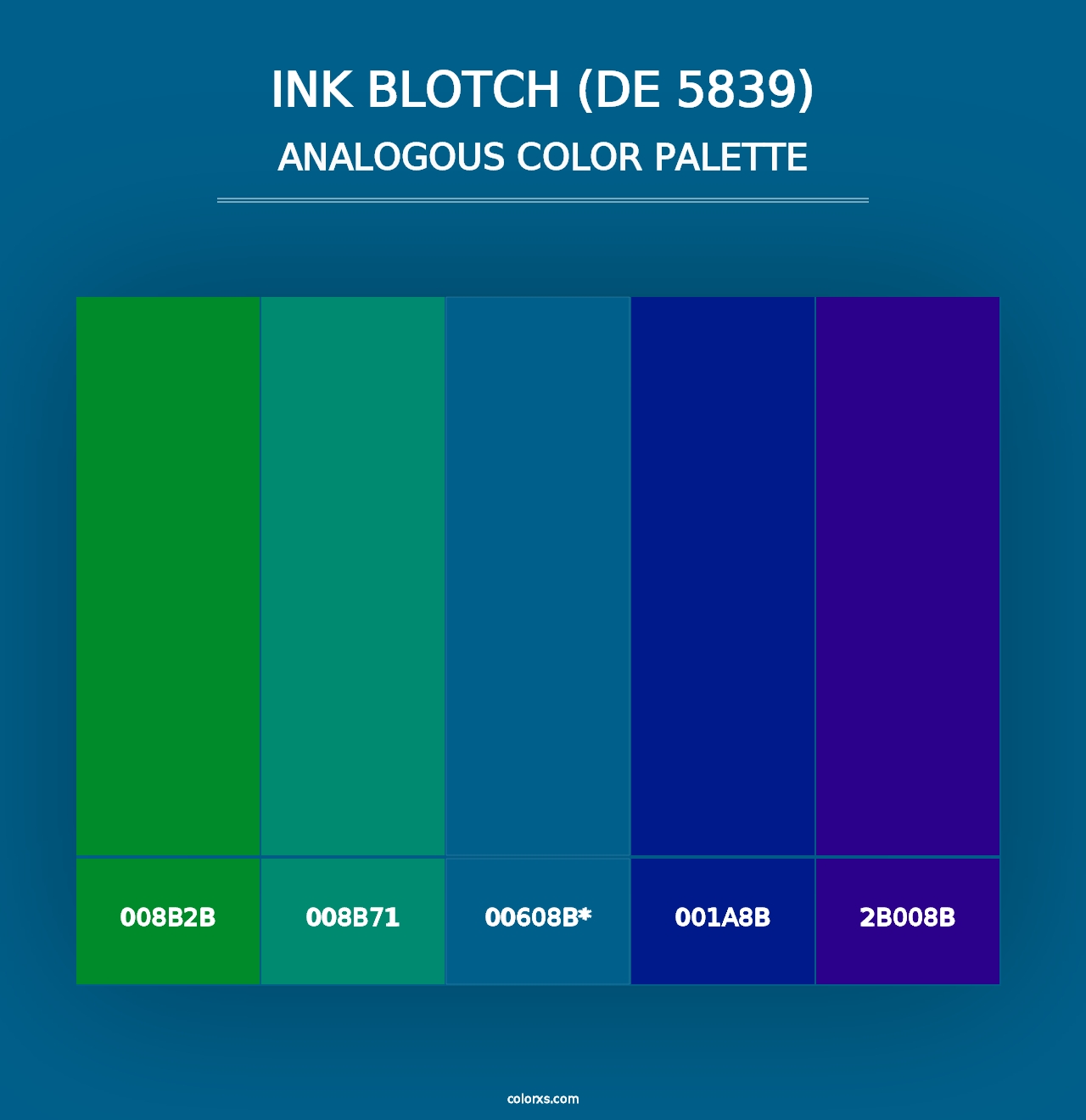 Ink Blotch (DE 5839) - Analogous Color Palette