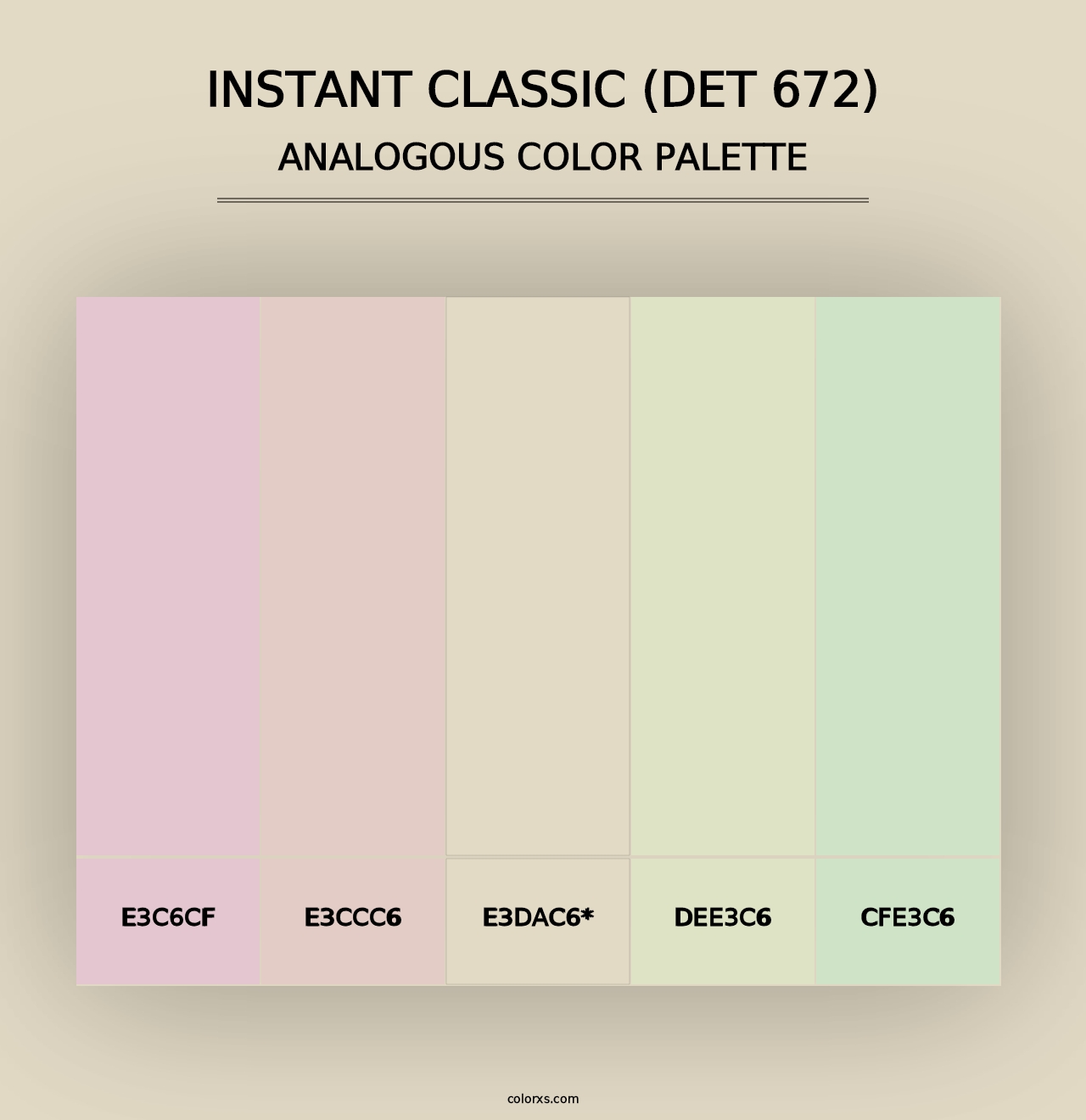 Instant Classic (DET 672) - Analogous Color Palette