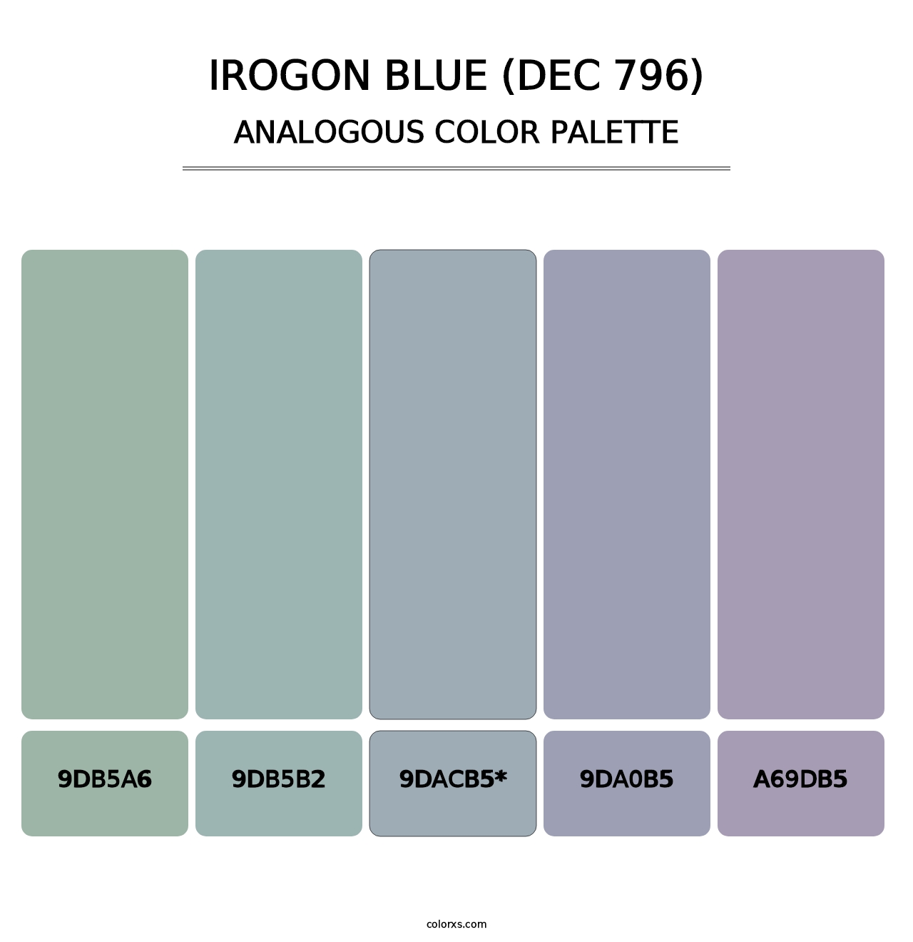 Irogon Blue (DEC 796) - Analogous Color Palette