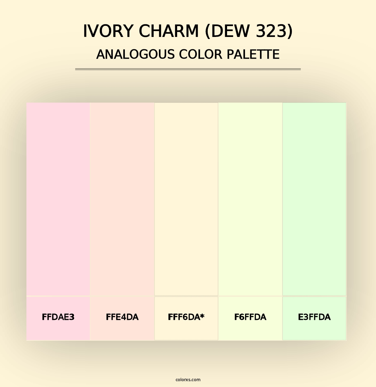 Ivory Charm (DEW 323) - Analogous Color Palette