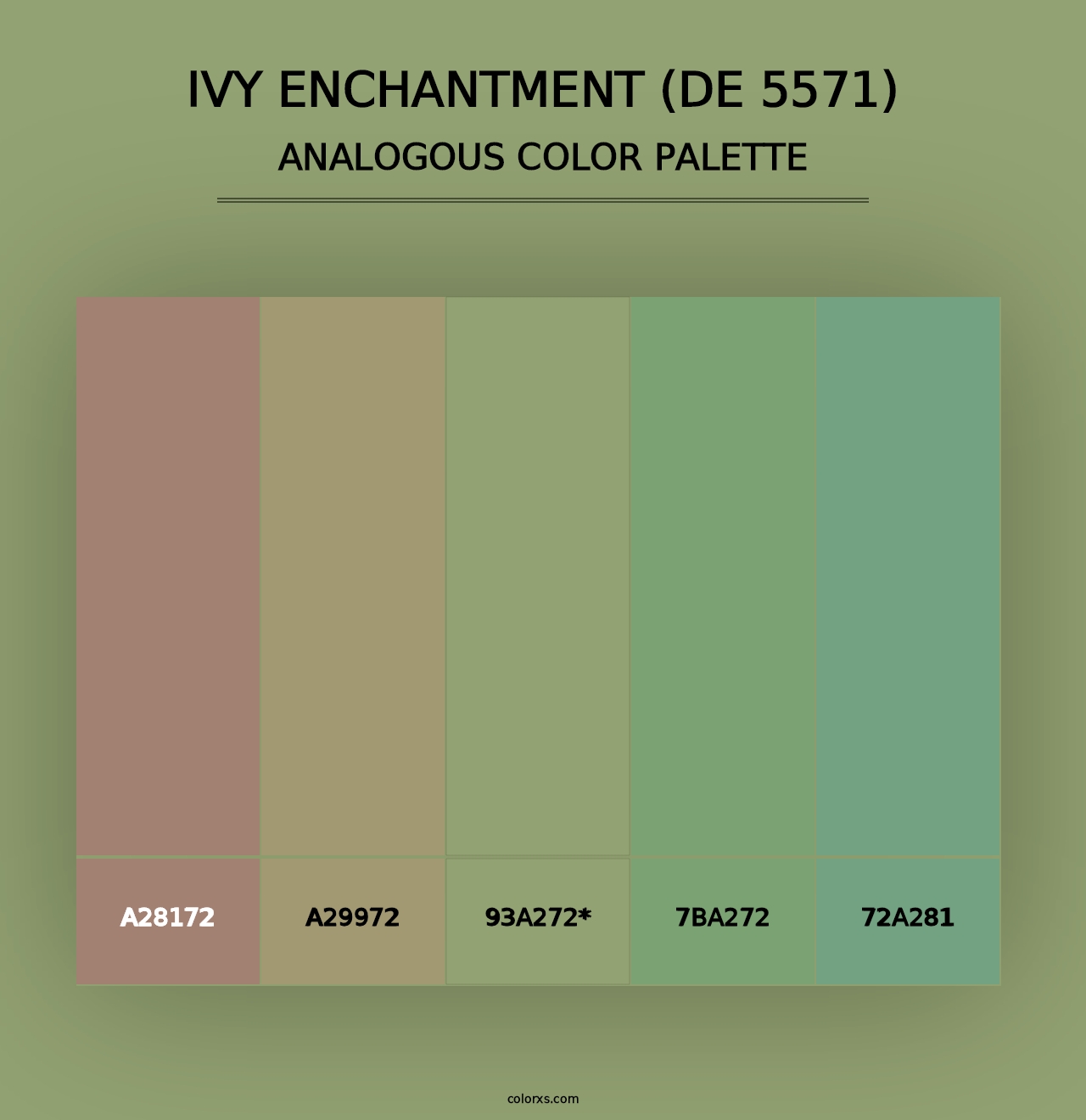 Ivy Enchantment (DE 5571) - Analogous Color Palette