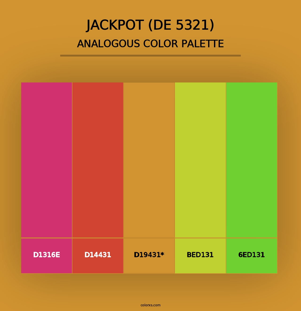 Jackpot (DE 5321) - Analogous Color Palette