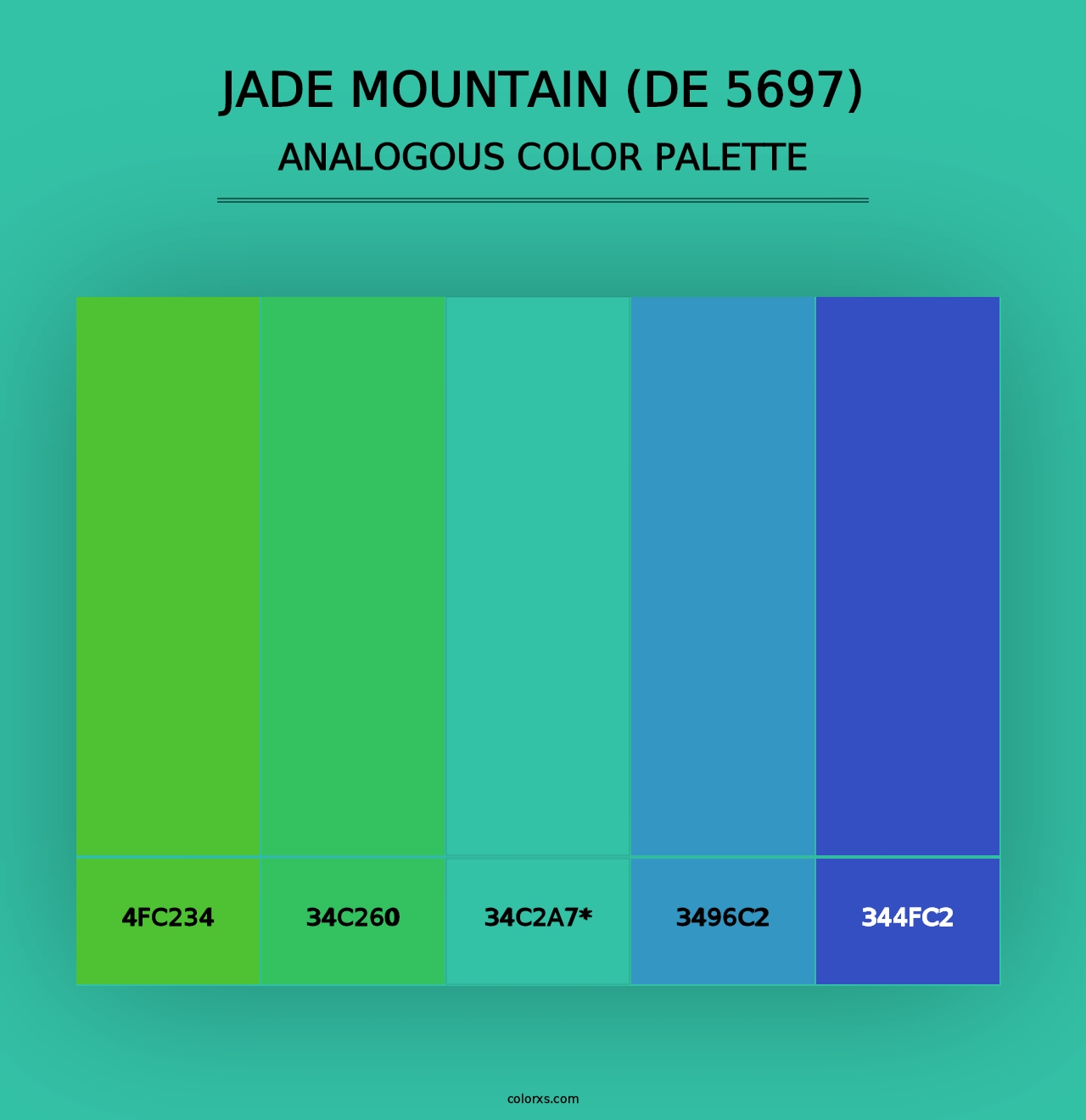 Jade Mountain (DE 5697) - Analogous Color Palette