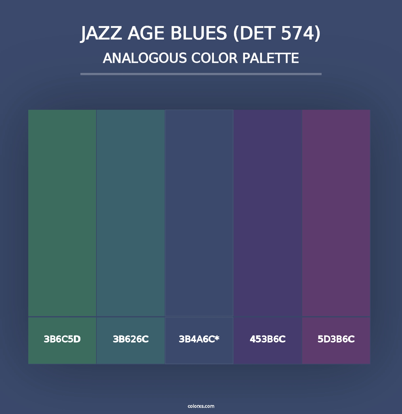 Jazz Age Blues (DET 574) - Analogous Color Palette