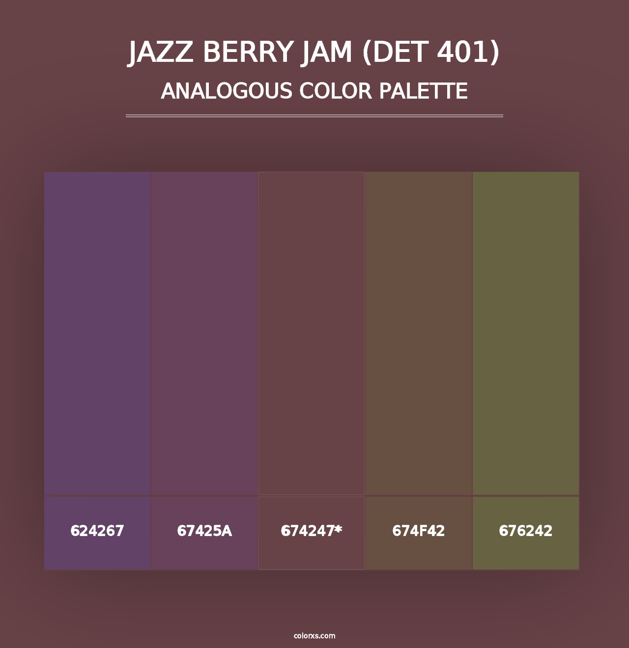 Jazz Berry Jam (DET 401) - Analogous Color Palette