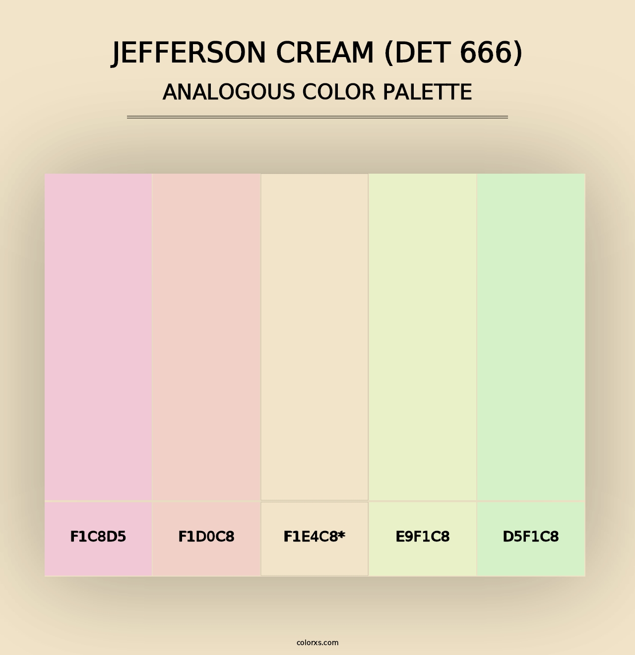 Jefferson Cream (DET 666) - Analogous Color Palette