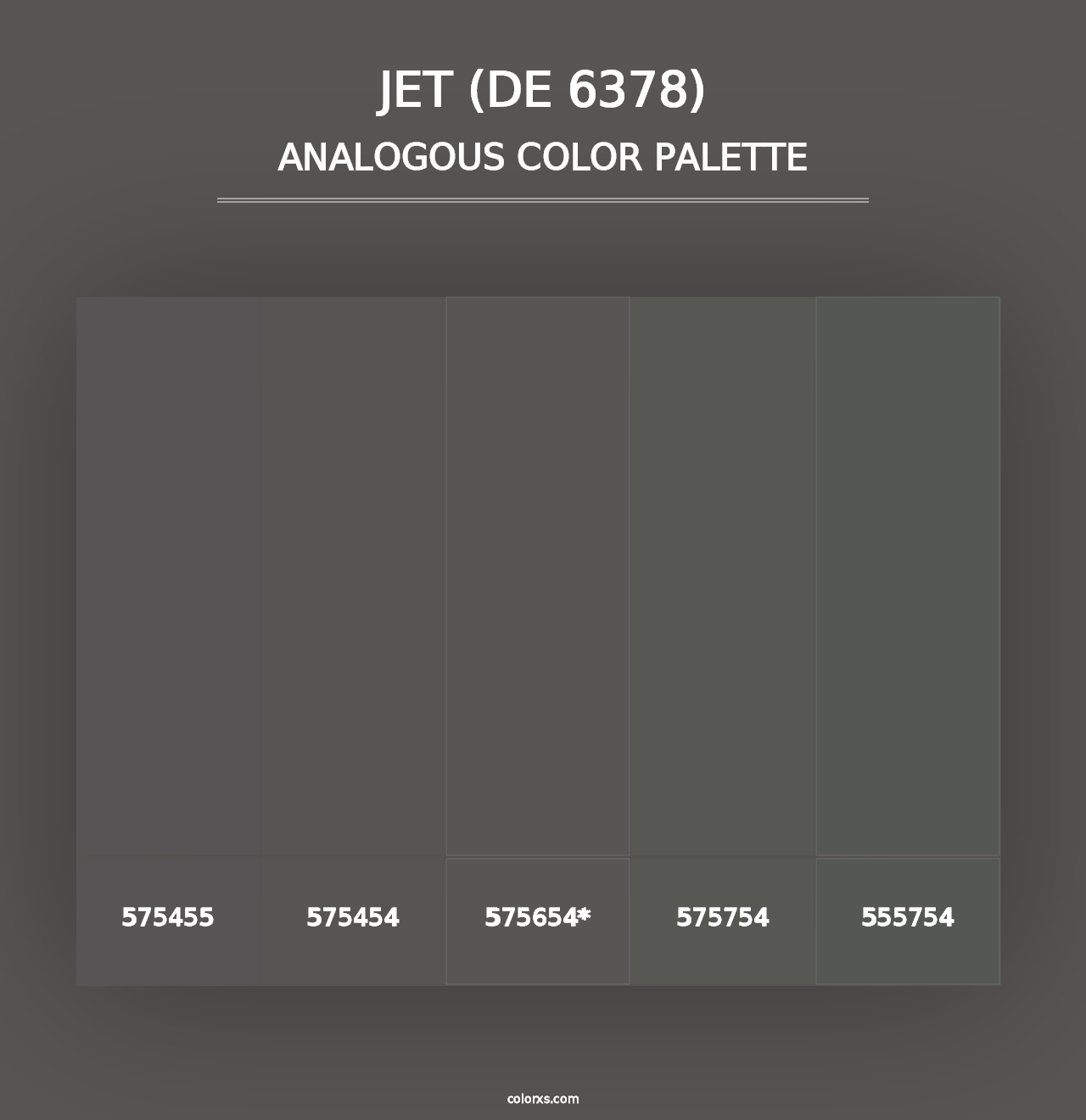 Jet (DE 6378) - Analogous Color Palette