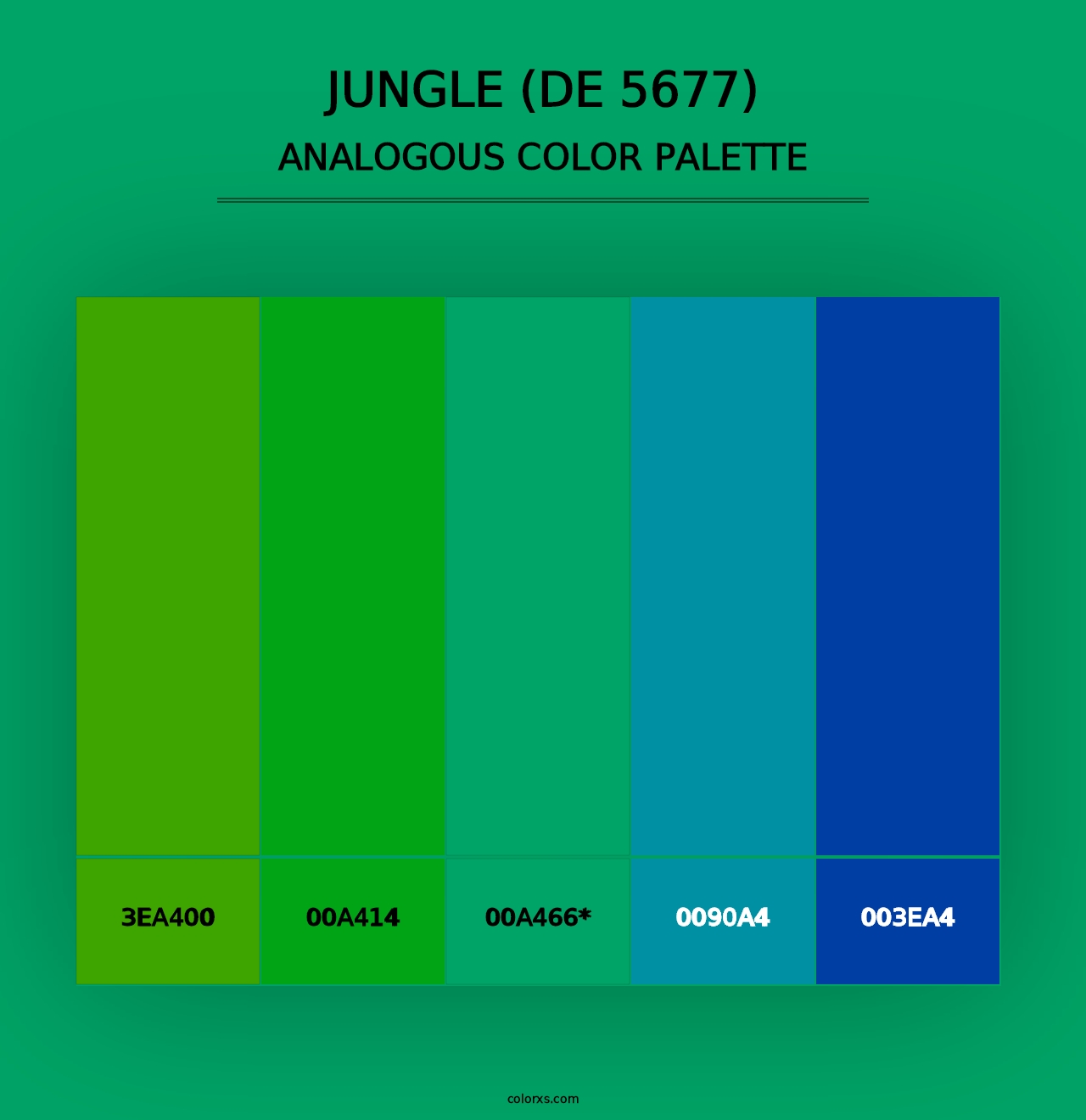 Jungle (DE 5677) - Analogous Color Palette