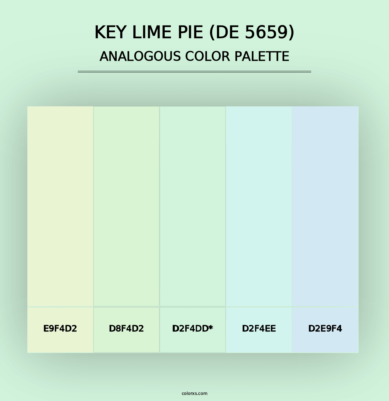 Key Lime Pie (DE 5659) - Analogous Color Palette