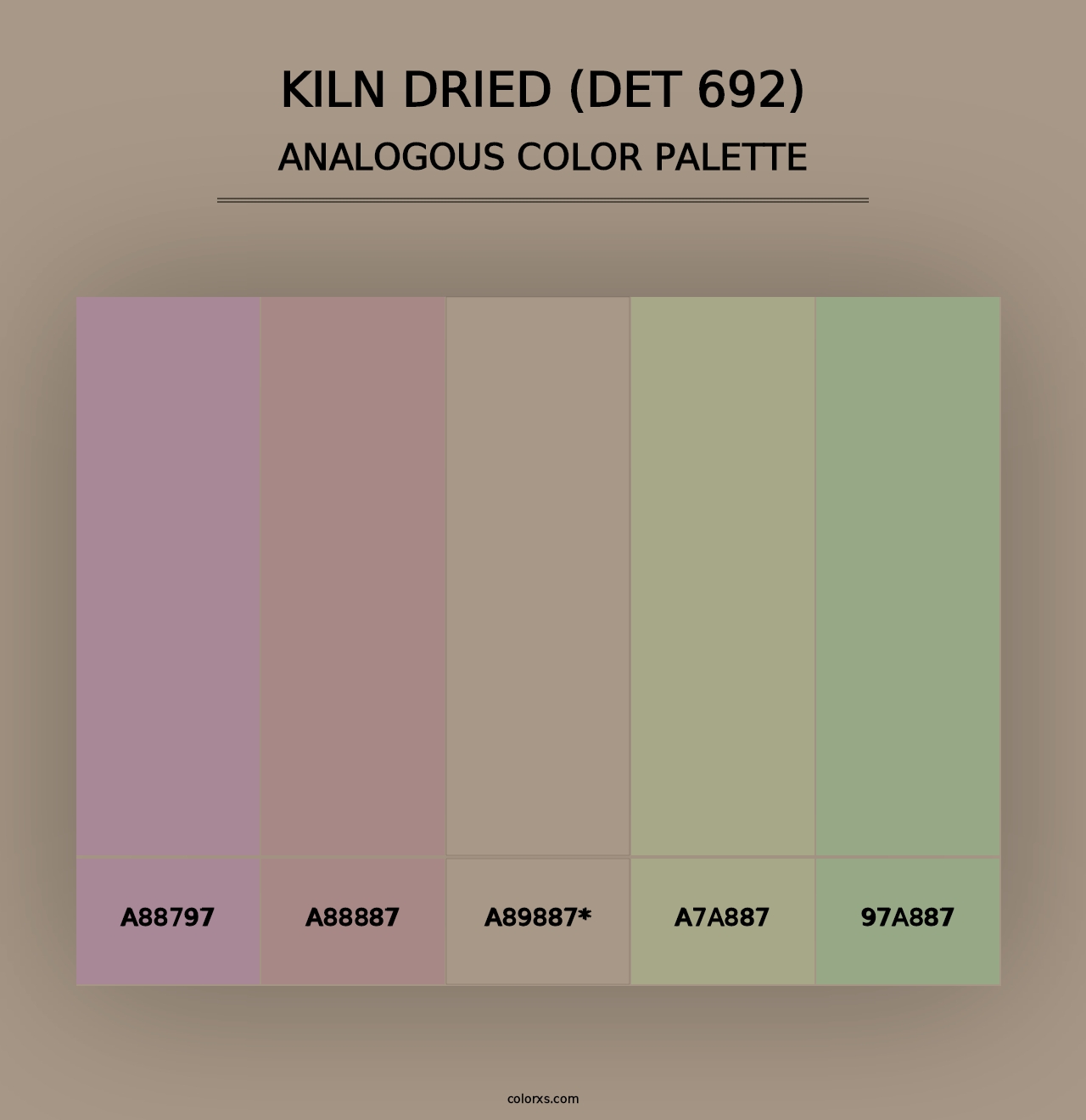 Kiln Dried (DET 692) - Analogous Color Palette