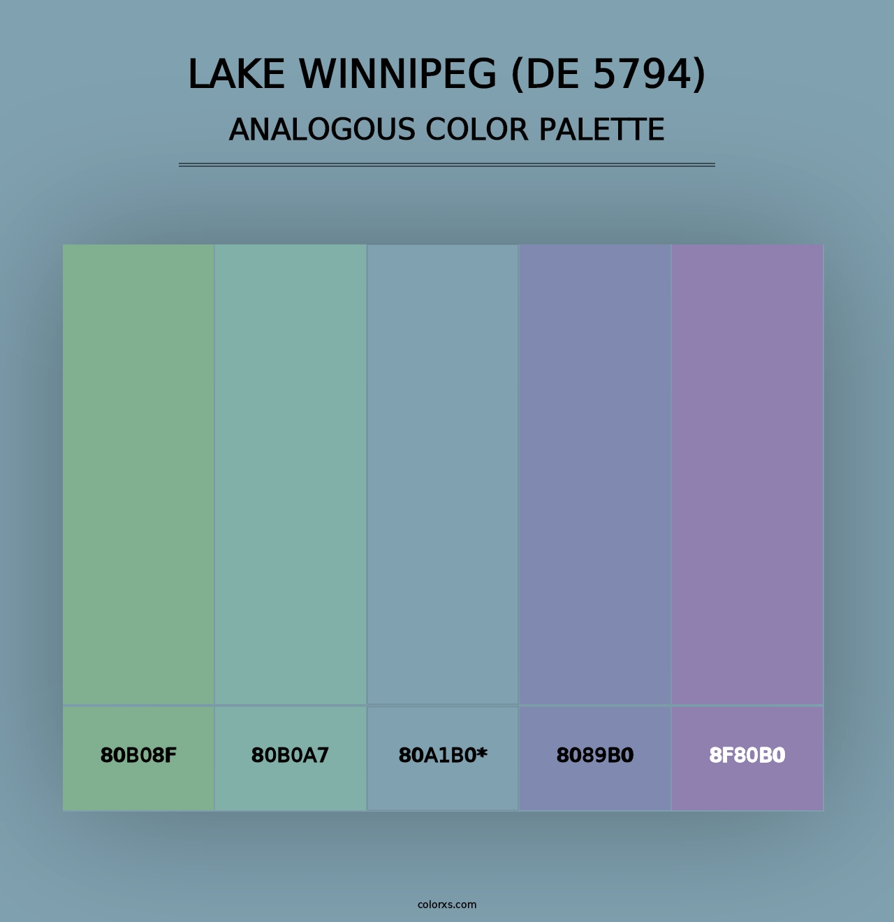 Lake Winnipeg (DE 5794) - Analogous Color Palette