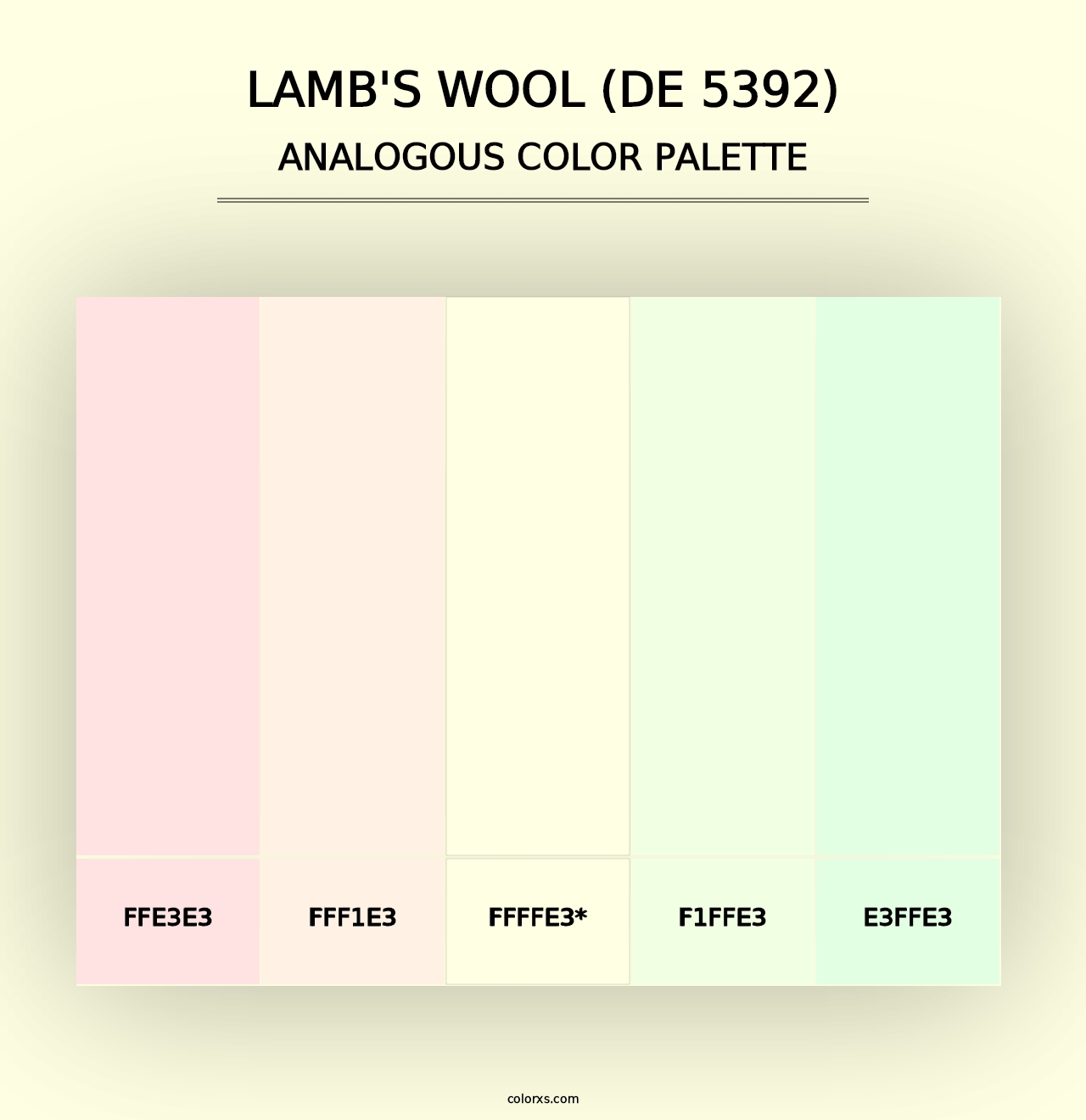 Lamb's Wool (DE 5392) - Analogous Color Palette