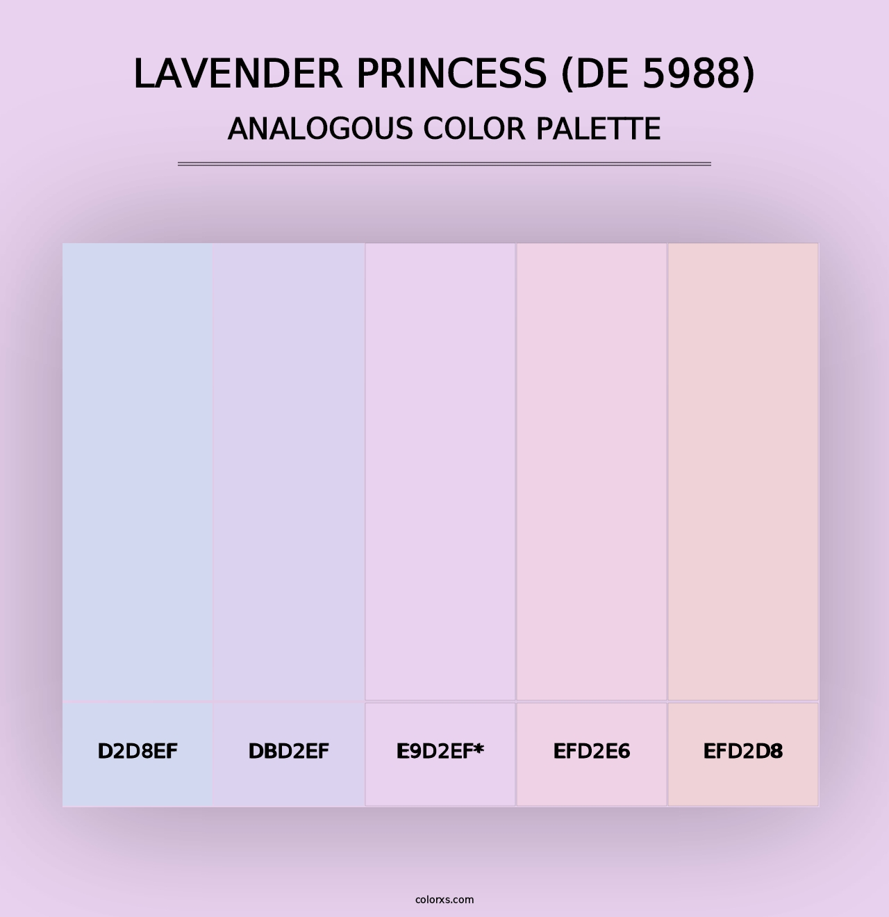 Lavender Princess (DE 5988) - Analogous Color Palette