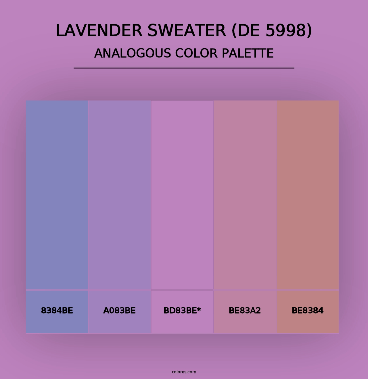 Lavender Sweater (DE 5998) - Analogous Color Palette