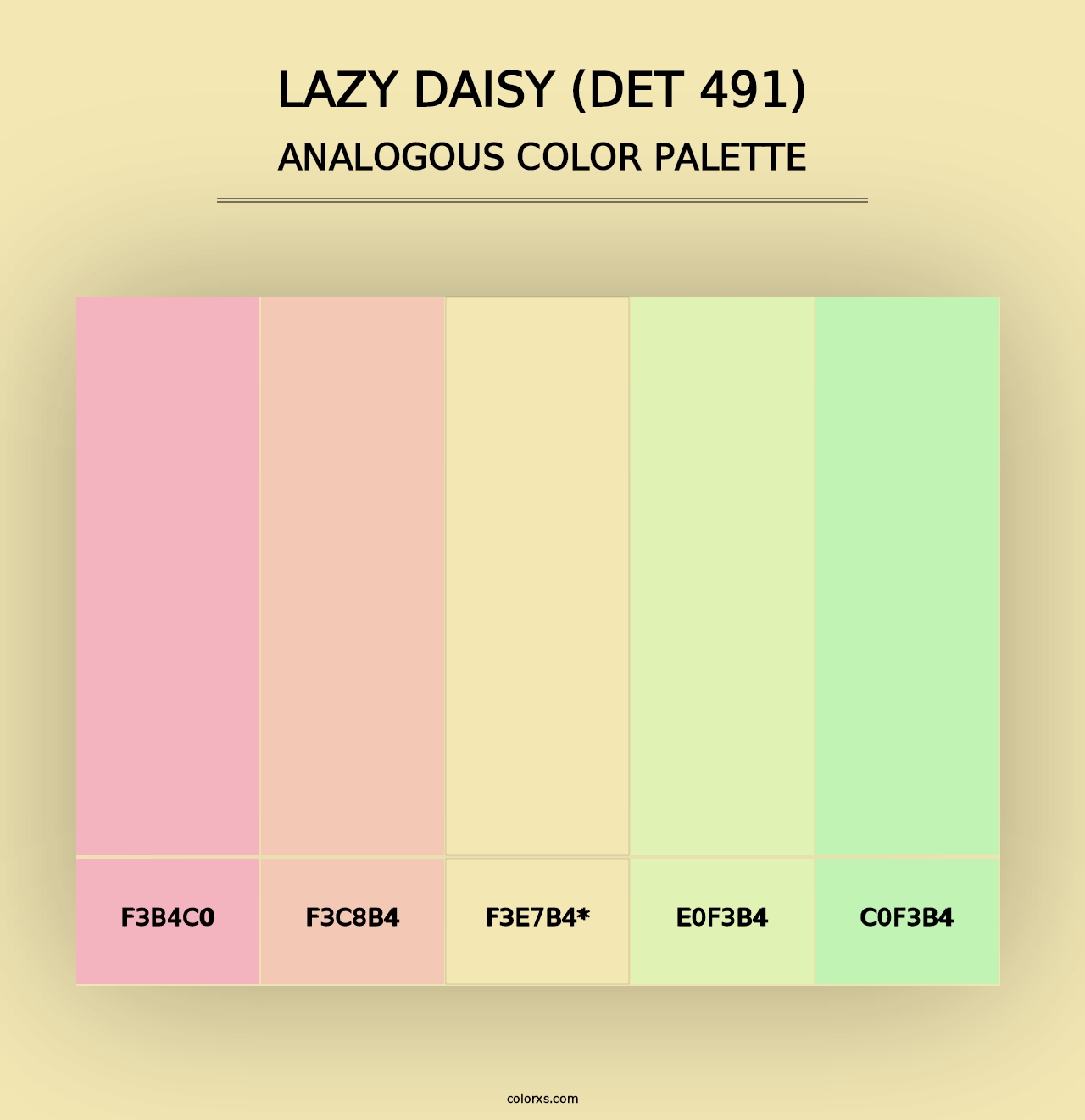 Lazy Daisy (DET 491) - Analogous Color Palette