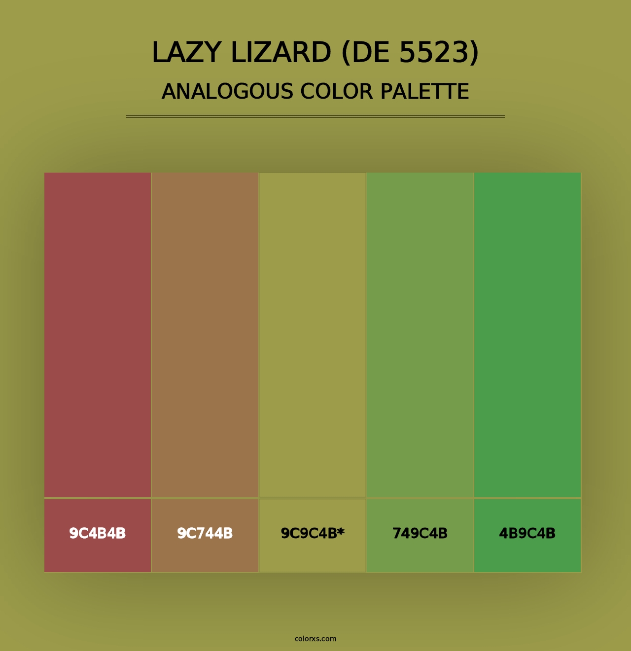 Lazy Lizard (DE 5523) - Analogous Color Palette